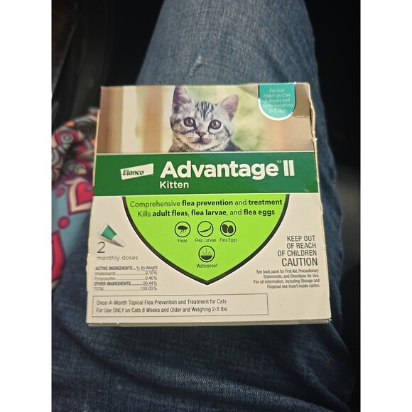 Advantage II for Kittens 2-5 lbs. - 2 Doses - Picture 1 of 4